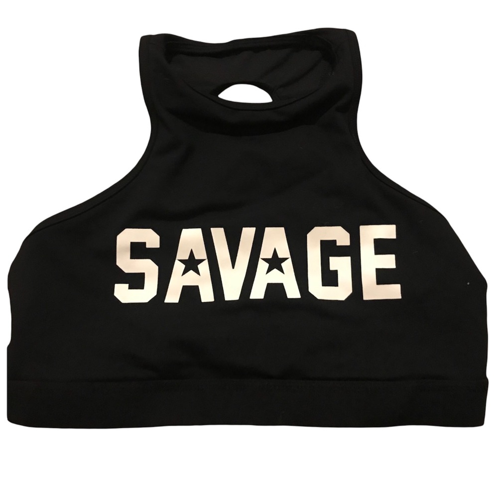 SAVAGE Barbell CrossFit High Neck Sports Bra Small